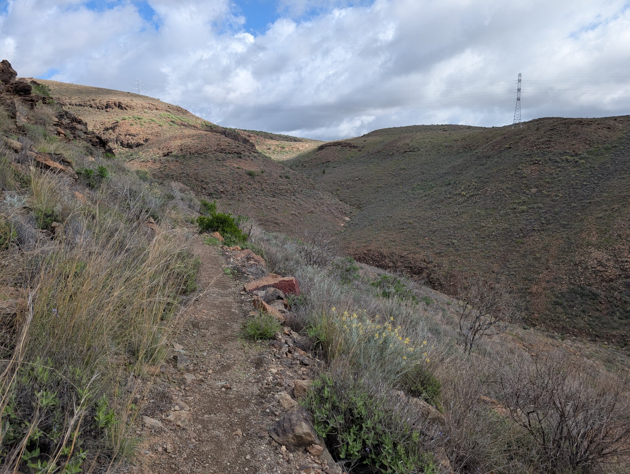 På vei over dalen(ene) til "Dusjen".