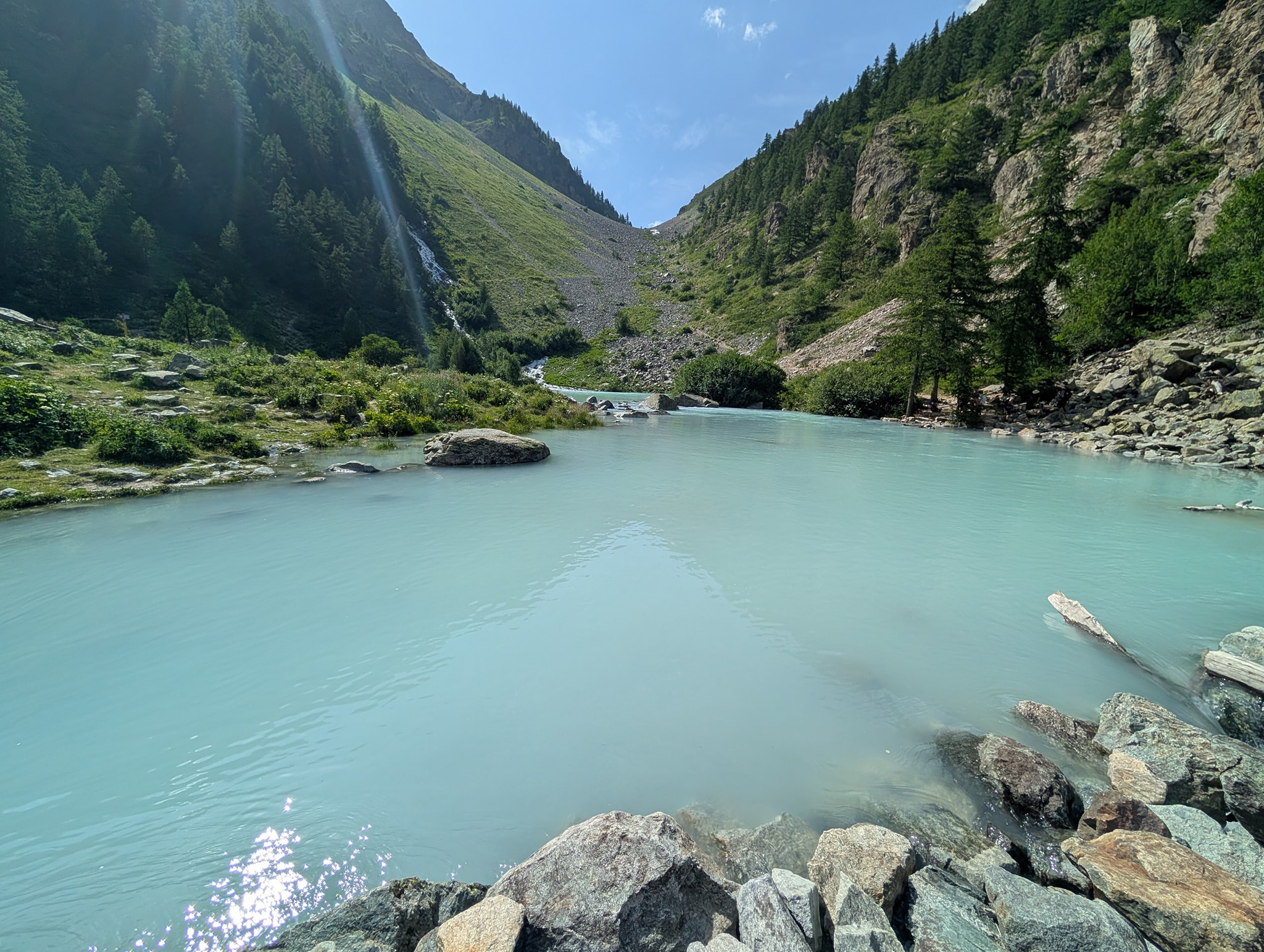 Lac de la Douche, populær badeplass
