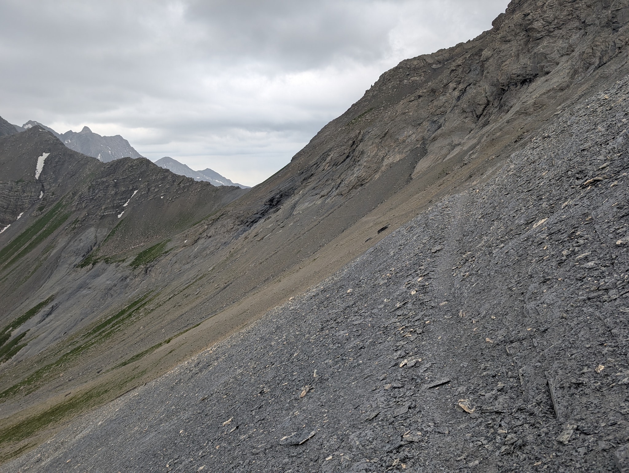 Traversen over til neste pass.