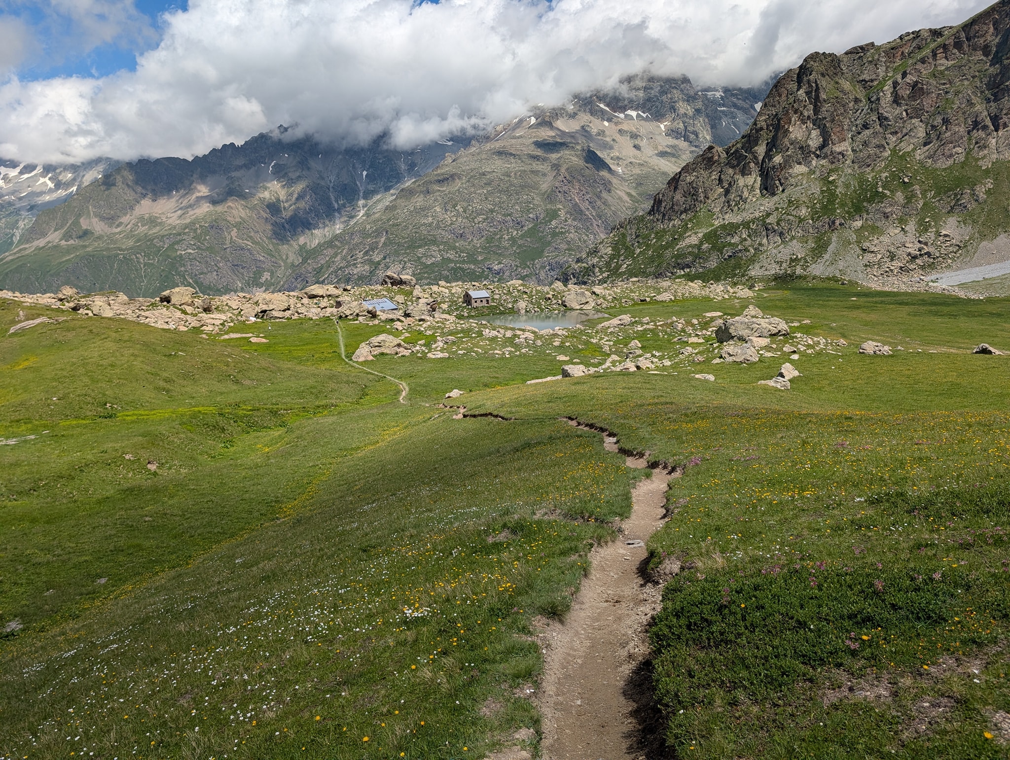 Snart framme ved Refuge Vallonpierre

