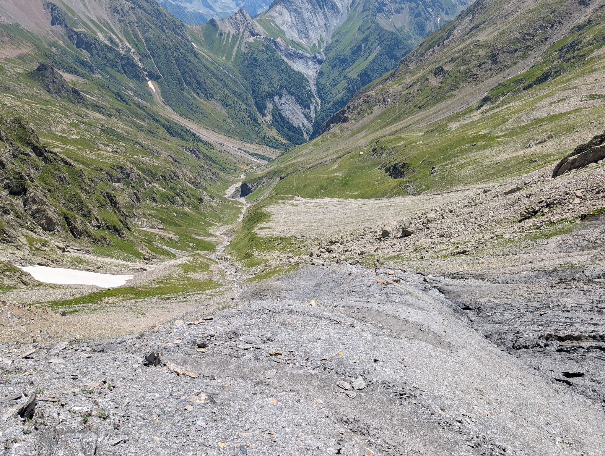 Tok et bilde ned det bratteste partiet på en av mine etterhvert hyppige pustepauser
