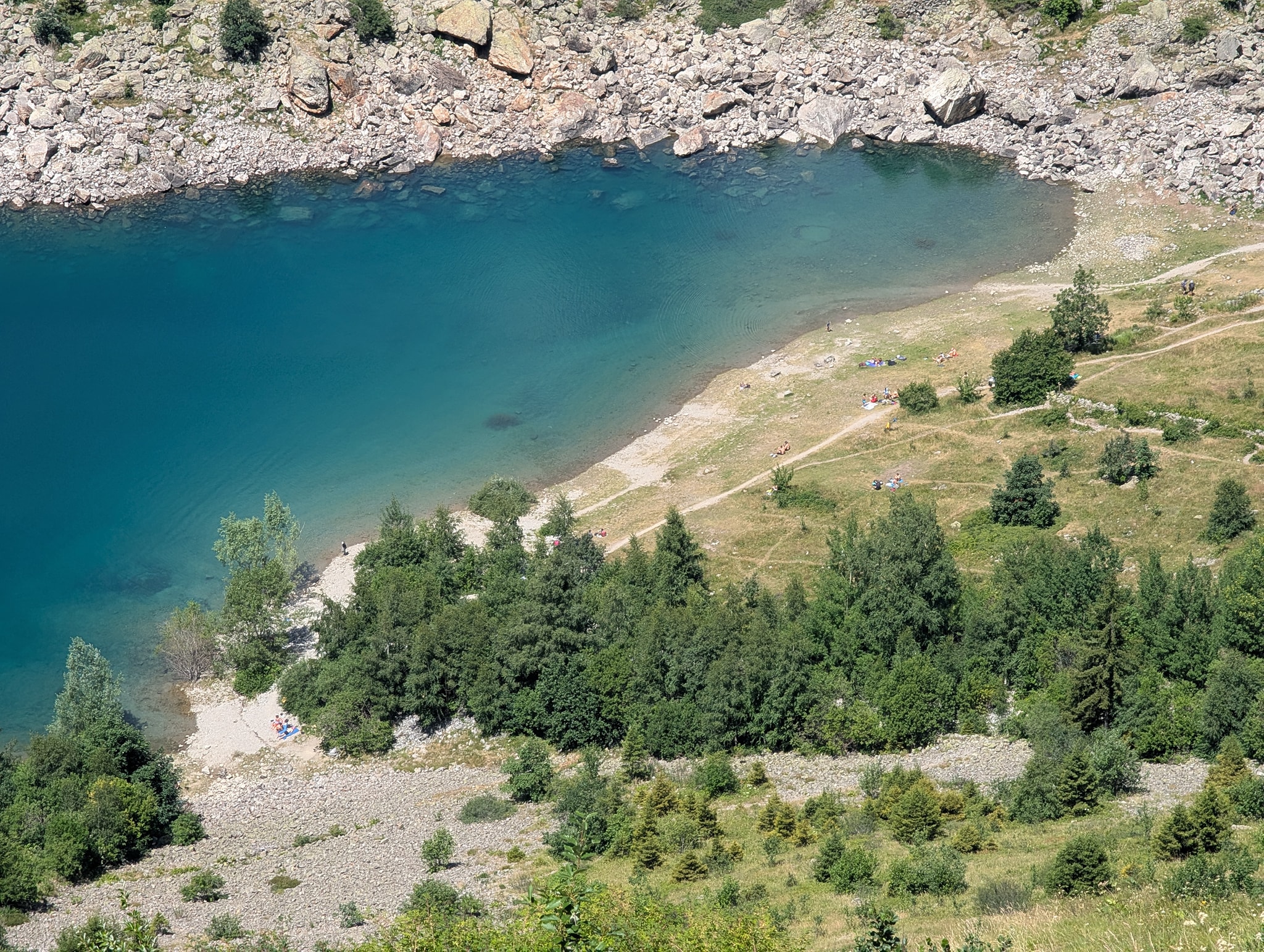 Stranden på Lac Lauvitel

